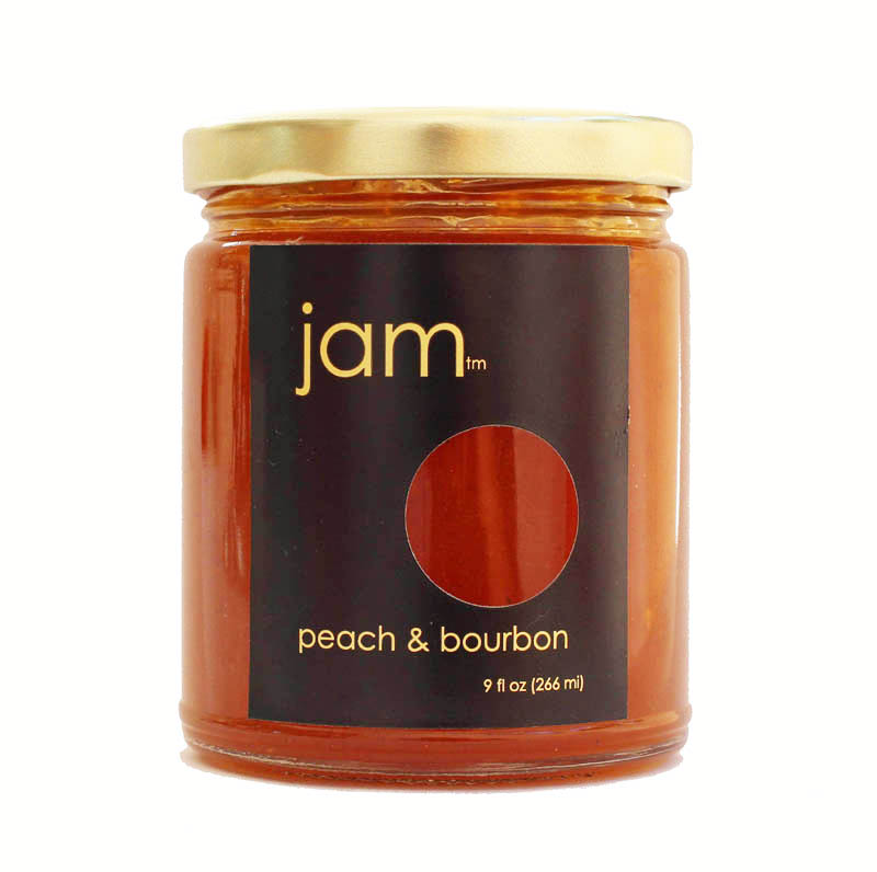 welovejam peach and bourbon jam 9 oz jar